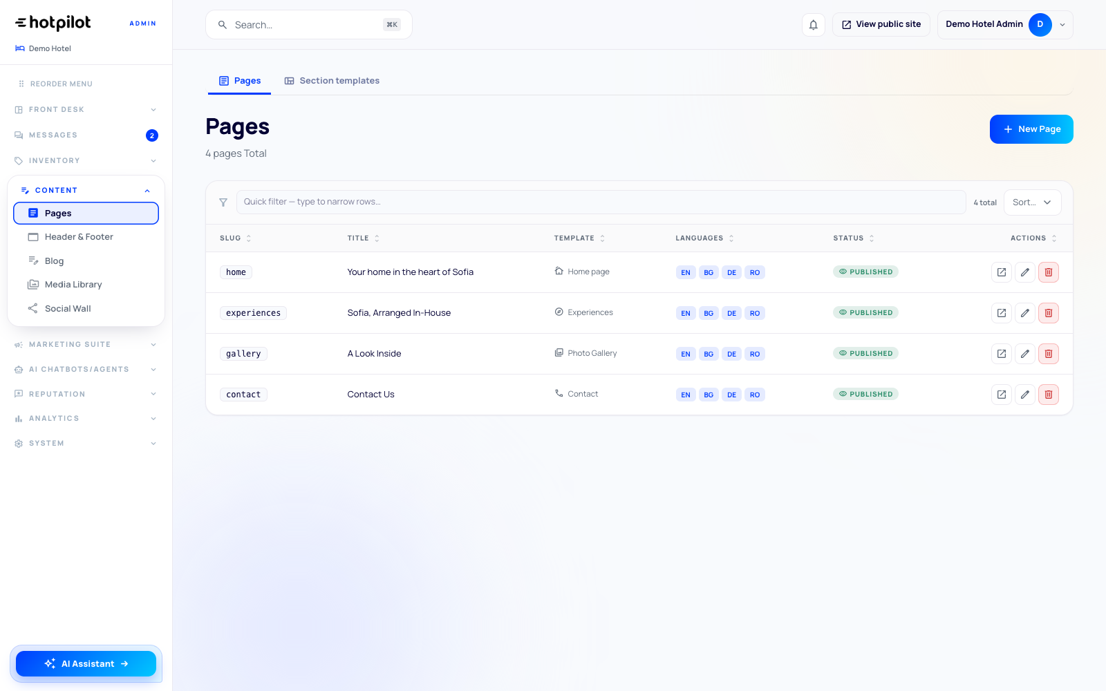 HotPilot Multilingual by Default
