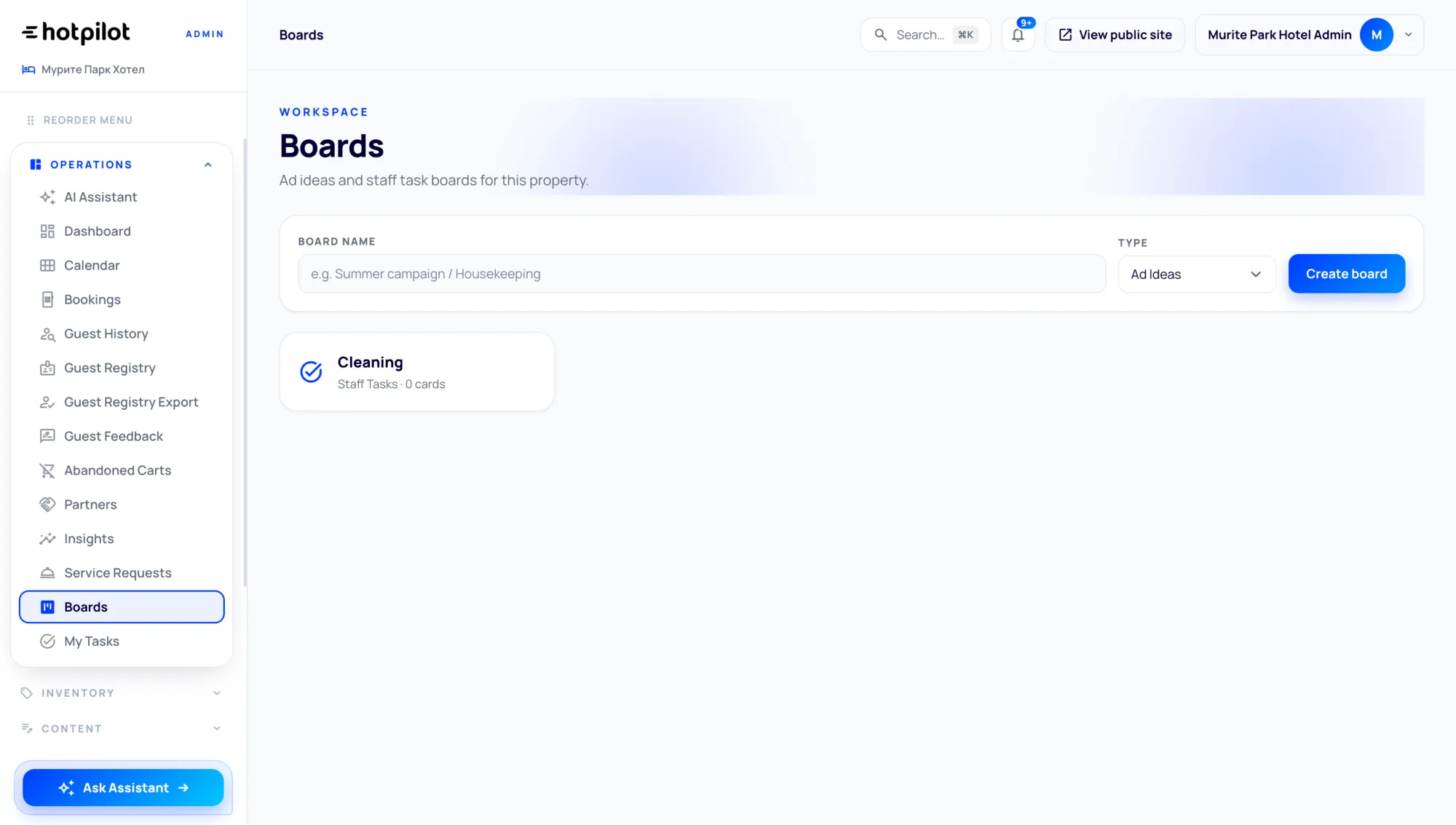HotPilot Management Dashboard