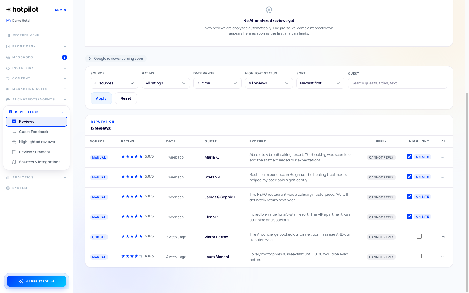HotPilot Sentiment-Gated Routing