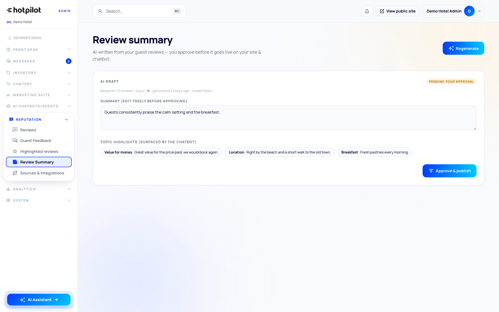 HotPilot AI Review Summaries